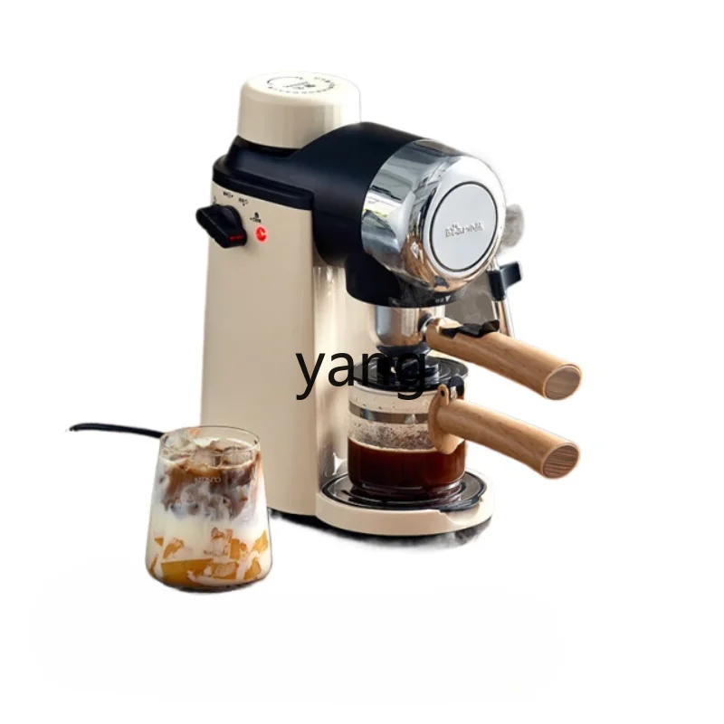 

Yjq Coffee Machine Household Small Italian Semi-Or Full-Automatic Integrated Office Coffee Percolator American Hand Grinding