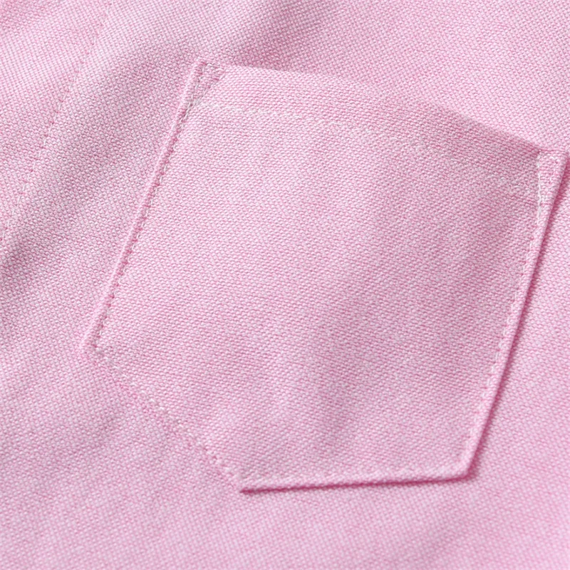 قميص للربيع والصيف للأطفال الأولاد والبنات بلون سادة وياقة الماندرين وأكمام طويلة مع جيب