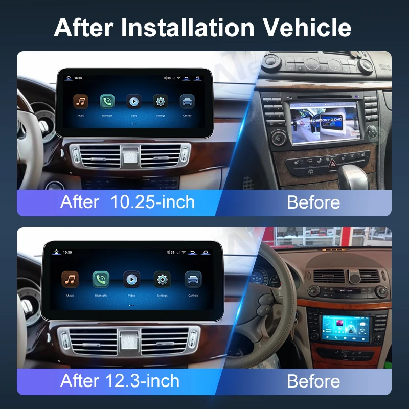 

For Mercedes Benz CLS Class W219 W218 2010-2018 10.25/12.3 Touchscreen Multimedia Player with Bluetooth Music Video Linux System