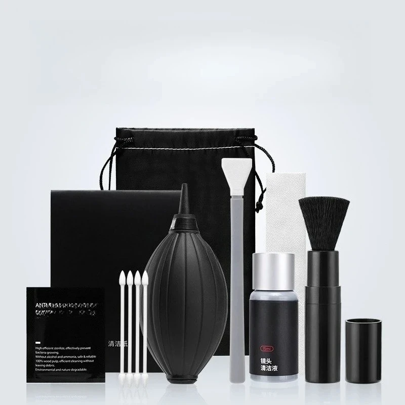 

9-in-1 Portable Camera Cleaning Kit - Vacuum + Individual Packaging for On-the-Go Lens/Sensor Care