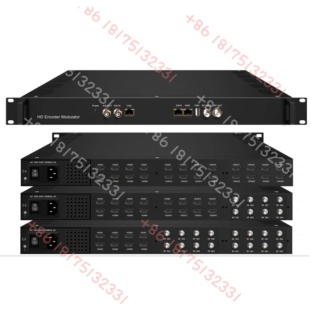 

Codec Modulator for Hotel CATV System, with HD MI and DVB-S2 Tuner Inputs, Codec Reception Multiplex Modulator All-in-One