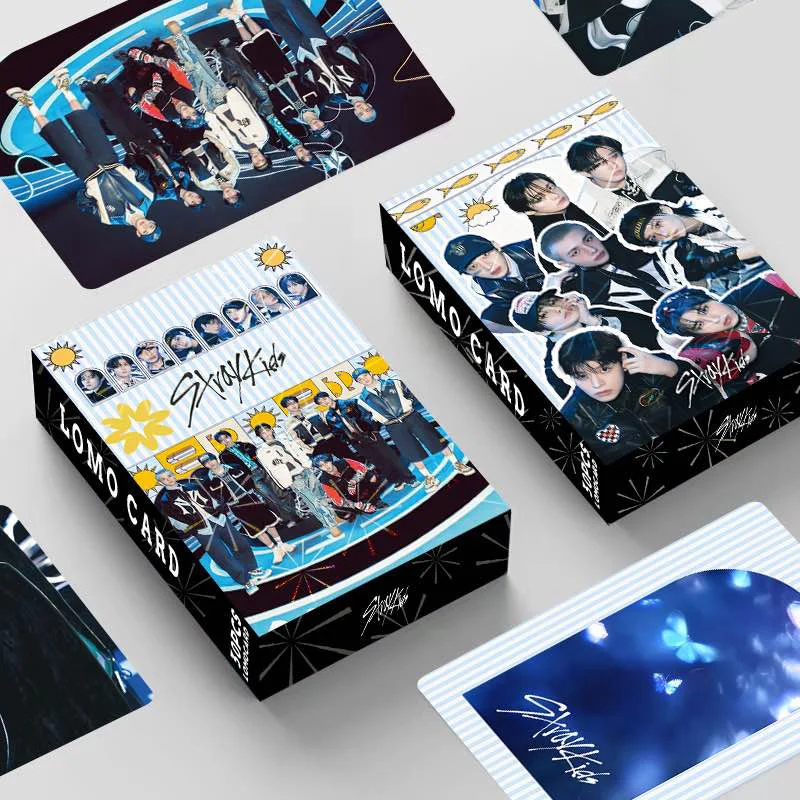 

30 двусторонних карточек Stray Kids SKZOO, коллекционные фотокарточки LOMO в коробке, коллекционная карточная коллекция