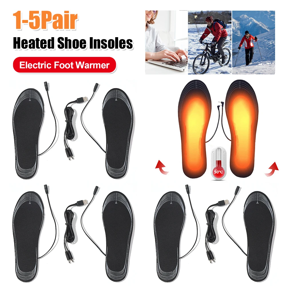 

Мягкие стельки с подогревом унисекс, регулируемая температура, перезаряжаемые стельки с подогревом, многофункциональные для зимней рыбалки, пешего туризма, кемпинга