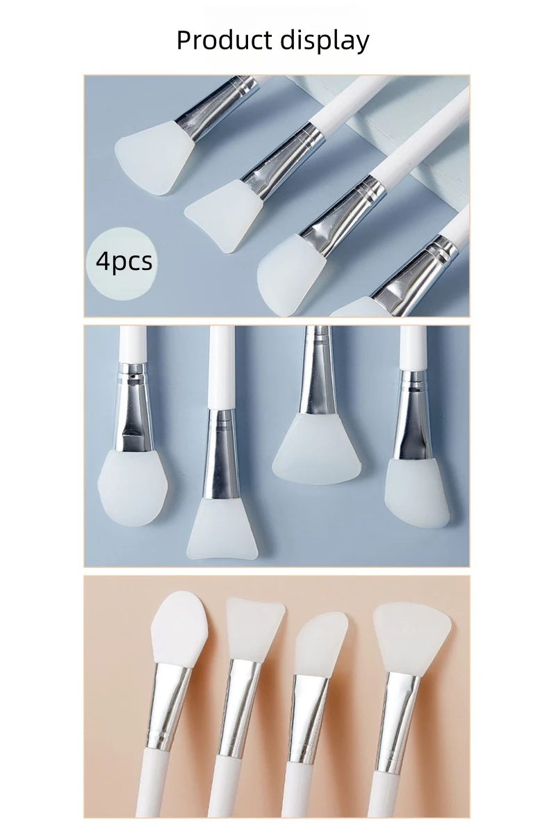 Cepillo de silicona para máscara Diy, molde de silicona para salón de belleza, cepillo para máscara refrescante, cepillo de maquillaje, cepillo de cabeza suave, maquillaje de belleza