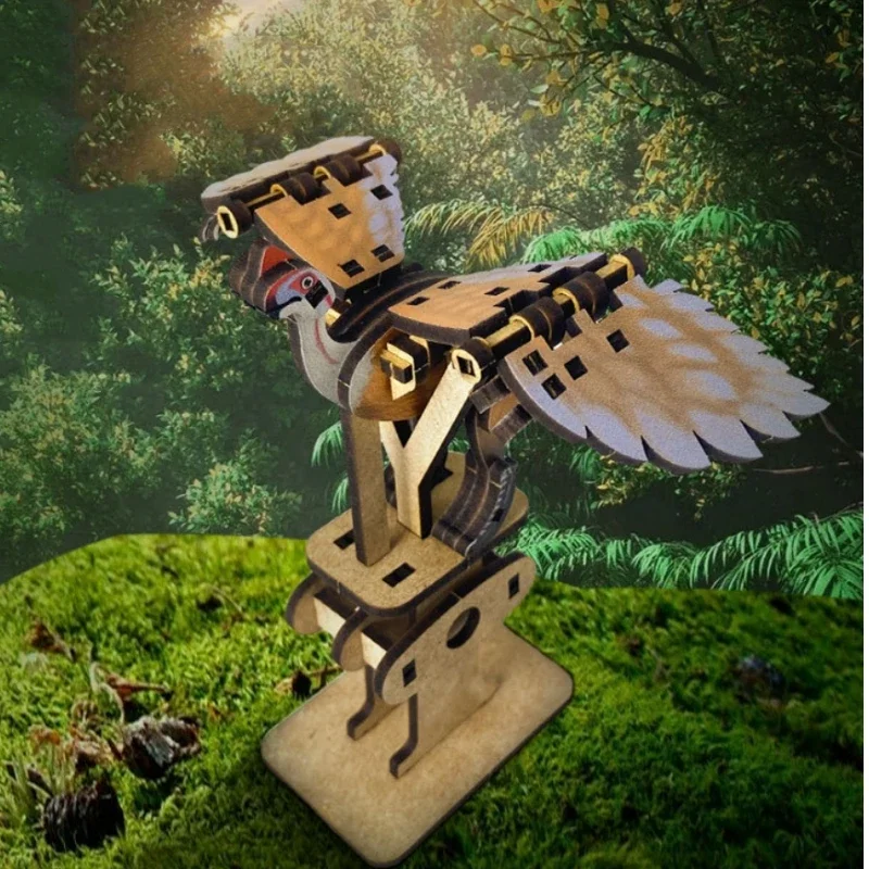 

3D Wooden Puzzles Huang's Heyuan Dragon Model DIY Puzzle Toy Jigsaw Chinese Dragon and Bird Crafts for Kids Teens Gifts