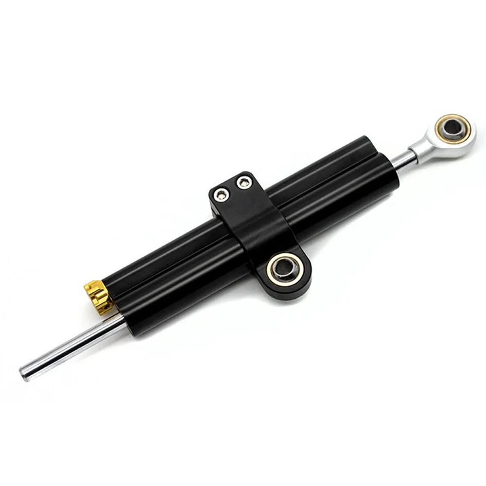 Universal 375mm Double Tube Damper Aluminum Adjustable Steering Stabilizer for Honda Kawasaki Yamaha Motorcycles Accessories