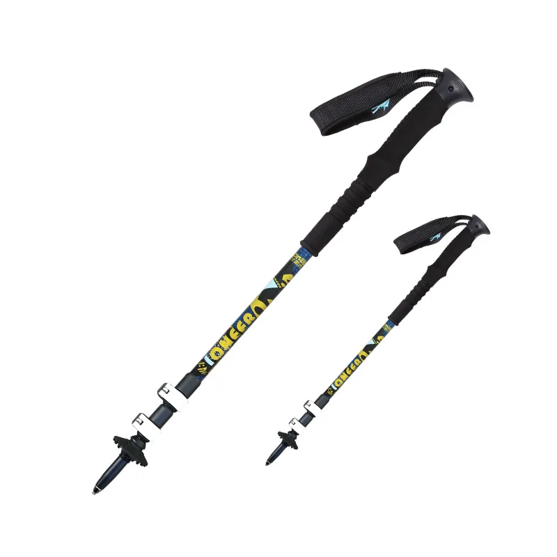 2 Stks/paar Pionier Trekstok Nordic Walking Stick Telescopische Alpenstock Aluminium Schietbaan Wandelstok Kruk Zenderismo