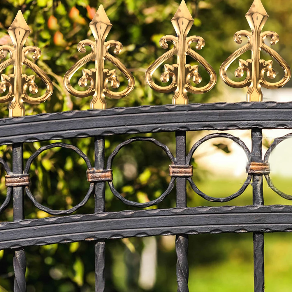 

4 Pcs Outdoor Ornaments Garden Finials Railing Fence Supply Aluminum Alloy Topper Ornamental Metal