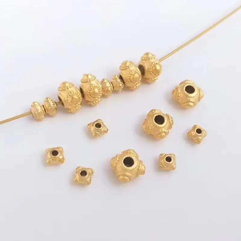 

Sand gold dragonfly eyes four corner partition beads handmade loose bead accessories diy chain jewelry beading materials