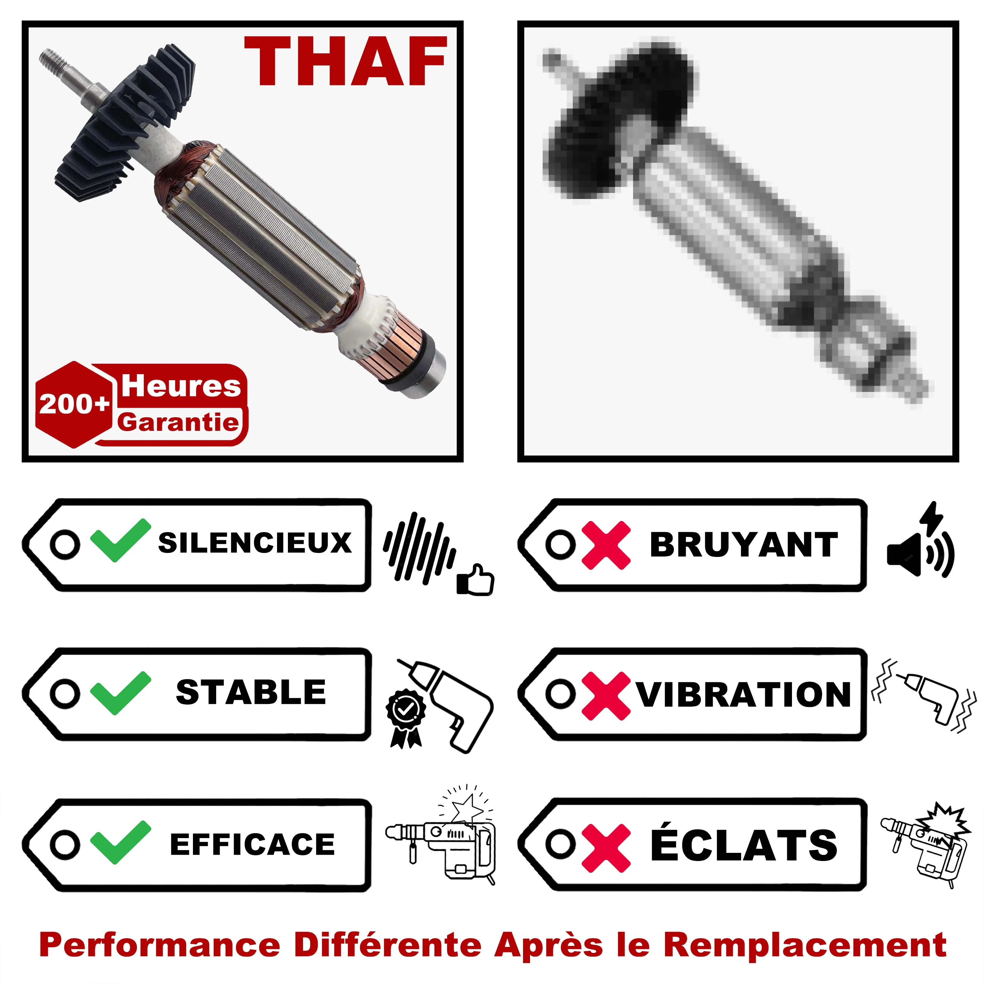 AC220-240V Armature Rotor Anchor Replacement for BOSCH Rotary Hammer GBH2-18E GBH2-18RE GBH2-18 PBH2000RE PBH2100RE