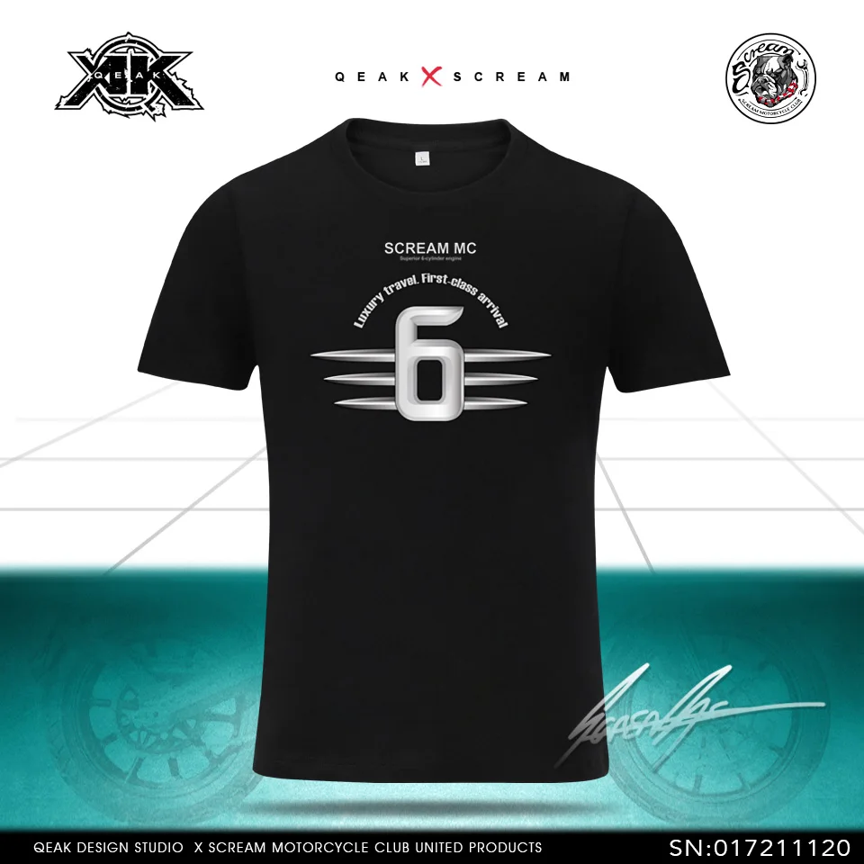 

Motorcycle Six Cylinder K1600 GTL Travel Motorcycle Male Spring Summer Short Sleeve T-shirt Large Size T-shirt High Quality and
