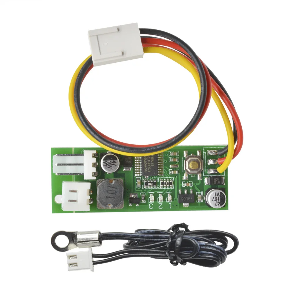 Single-channel DC12V 2-3-wire fan temperature control speed control module temperature control speed governor 3P with probe line