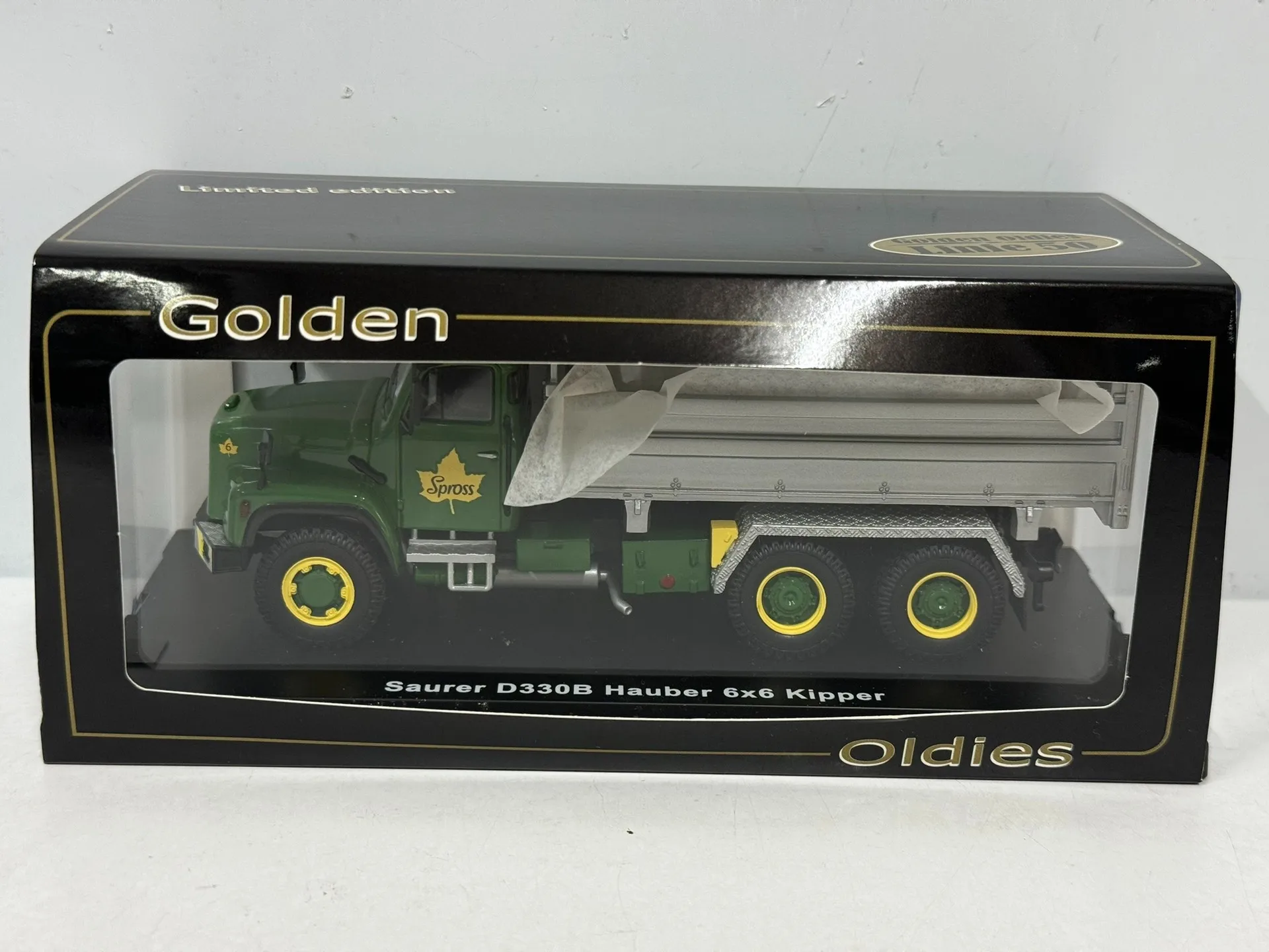 

Литой под давлением Golden Oldies масштаб 1/50 Saurer D330B Hauber 6 X6 Kipper, модель автомобиля из смолы, Коллекционная игрушка, подарок, сувенир, украшение для дисплея