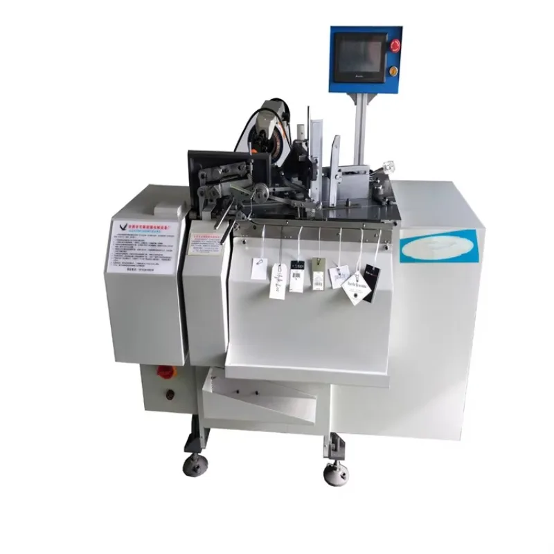 Touch Screen Automatic Hang Tag String Threading Machine Clothing Hangtag Knot Tying Equipment Customized