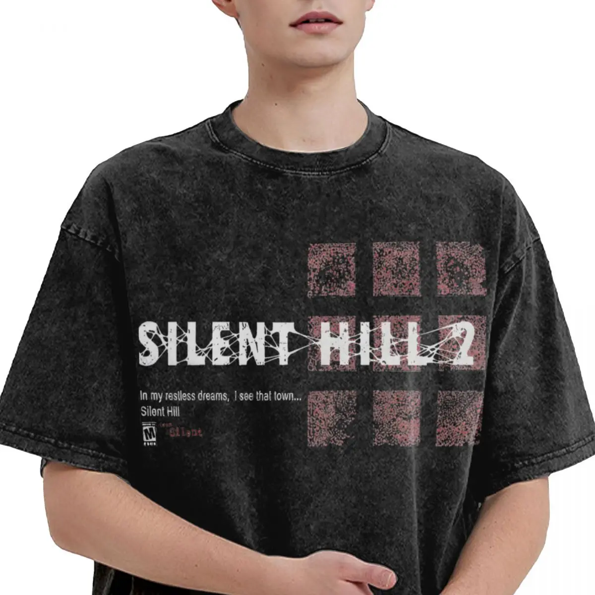 Men\'s Silent Hill 2 Horror Movie T-Shirts In my restless dreams Tees Summer Y2K Funny T-Shirt O Neck Trend Tee Shirt Hot Sale