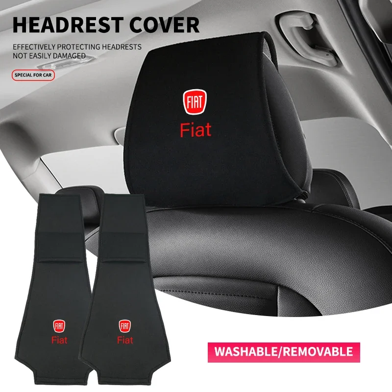 1PCS Car Styling Car Seat Headrest Pillow Cover for Fiat Tesla Cadillac Land Rover Toyota Hyundai Volkswagen Suzuki Chevrolet