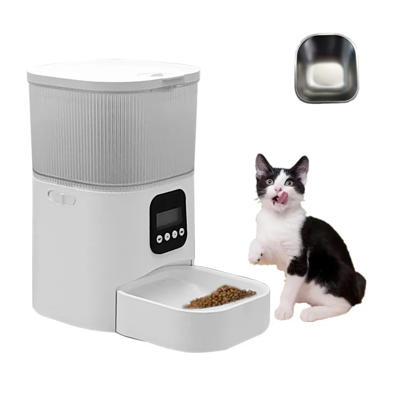 

STLF Factory Sale Voice Recording Dry Food Pet Dispenser 3L Automatic Timed Cat Feeder with Stainless Steel Bowl