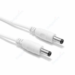 Male to Male DC Power Adapter Extension Cable 5V 5.5mm 2.1mm Barrel Plug Cord For Battery Pack CCTV System Router LED Lighting