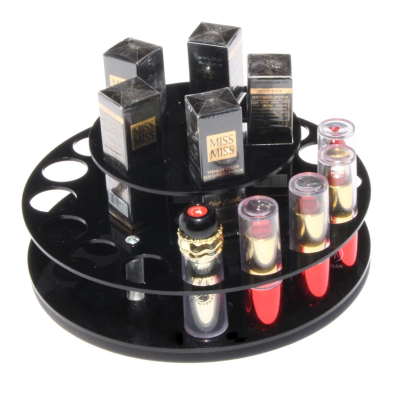 

Acrylic Rotating Lipstick Display Stand Lip Glaze Storage Rack Cosmetics Nail Polish Display Shelf Makeup Storage Organizer