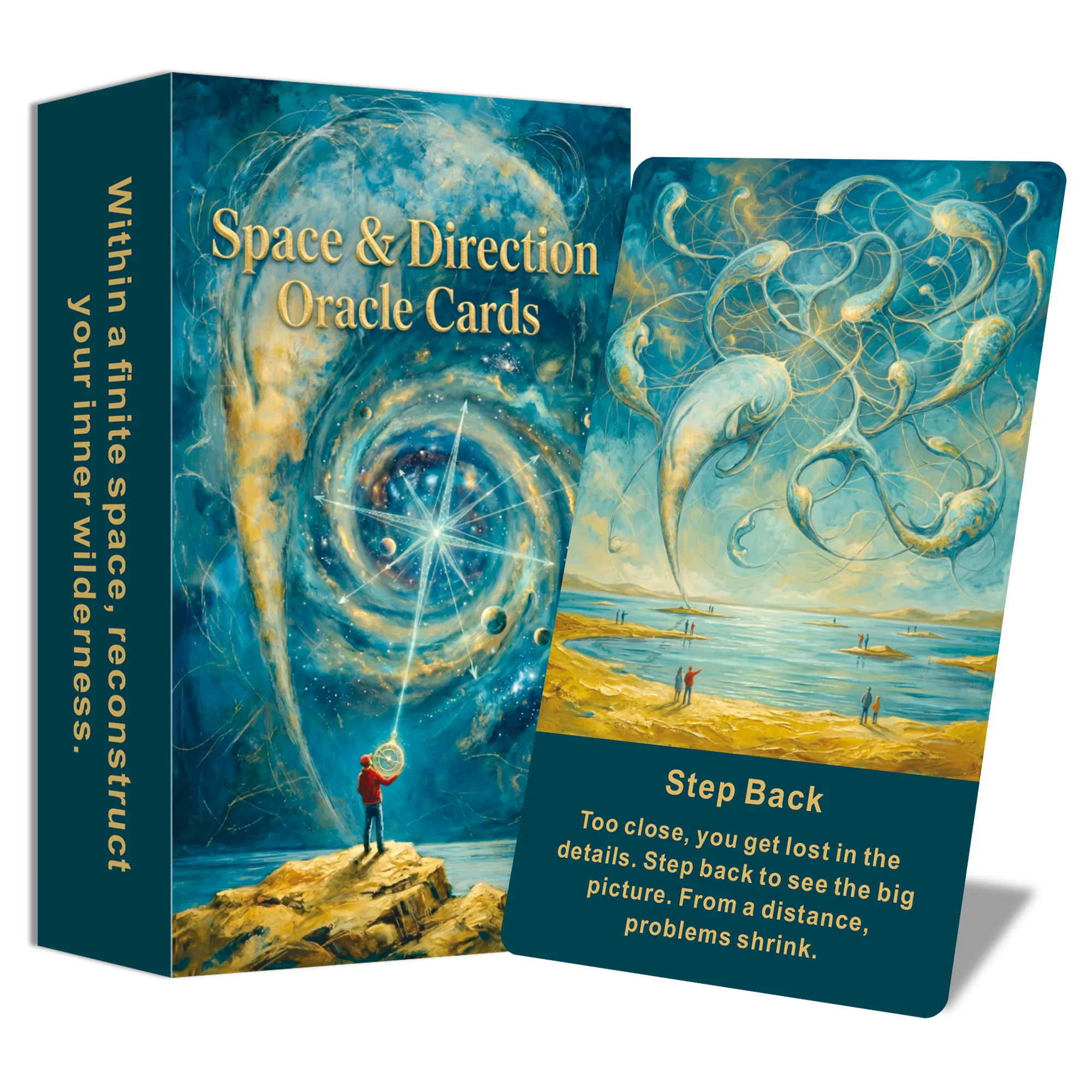 Space & Direction Oracle Cards, 54 Original Deck For Daily Reading, Tarot Lover,s Beginner Friendly, Board Card Game, 14+