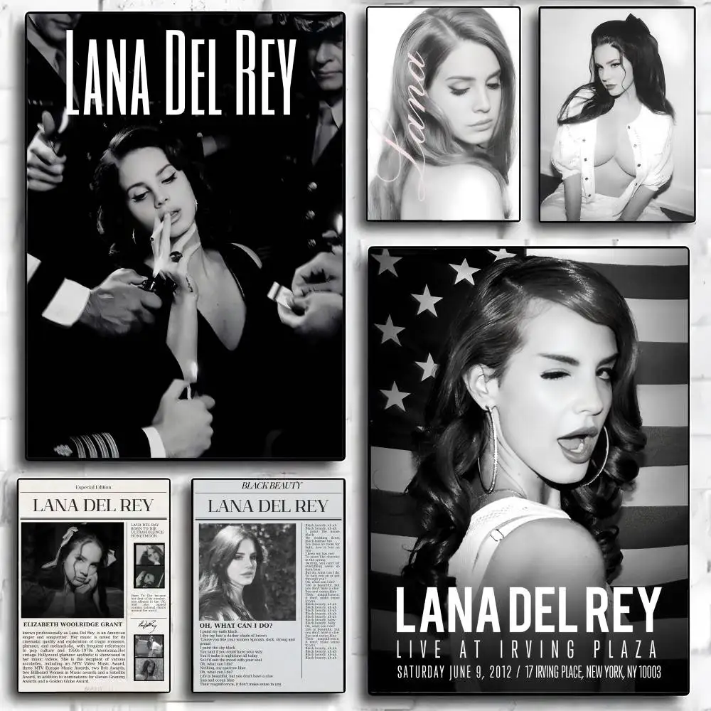المغني L-Lana Del Rey ملصق جودة عالية طباعة ديكور المنزل جدار الفن جدارية غرفة زخارف للحانات