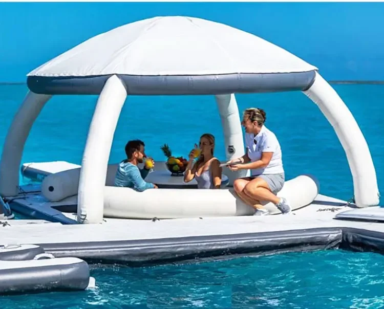 

Inflatable Air Mat dock Inflatable Floating Island Pool Float Water Bar Lazy River Lounges