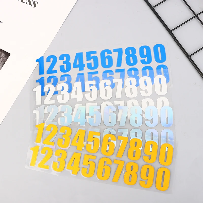 【F】Car Glow In Number Sticker Luminous Digits Stickers Car Temporary Paking Phone Mailbox Tag Drawer Sign Door Plaque Label
