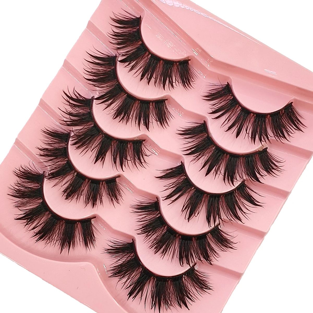 HBZGTLADFalsche Wimpern Cosplay Spiky Lashes Nerz Dramatische Manga Anime Wimpern Dicke Gefälschte Wimpern Extensions Puppe Streifen Wimpern – Detail 4