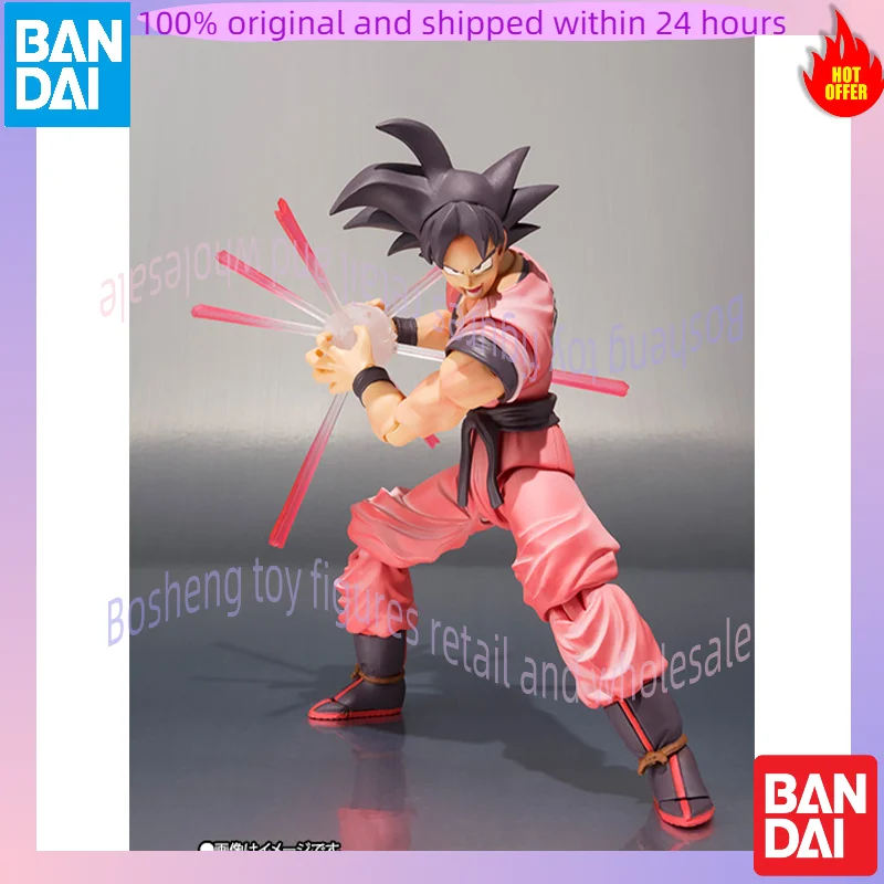 Original Bandai S.H.Figuarts 10th Anniversary 2017 Dragon Ball Z SHF Super Saiyan God Son Goku Kaiohken Ver. In Stock Model Toys