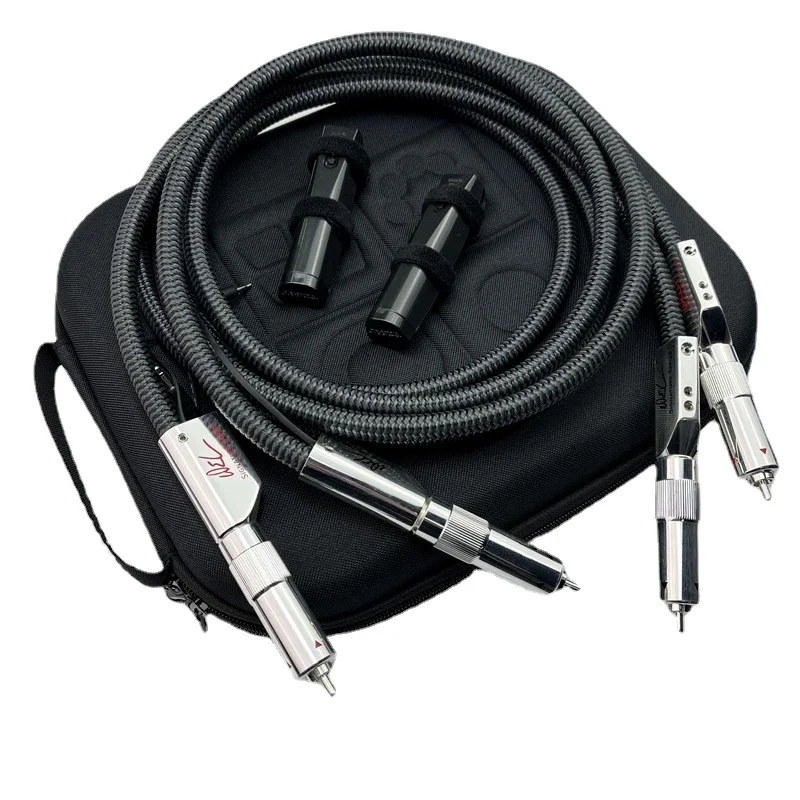 Kabel WEL SIGNATURE RCA Solidny, idealny, srebrny kabel sygnałowy wzmacniacza audio HiFi z baterią 72 V