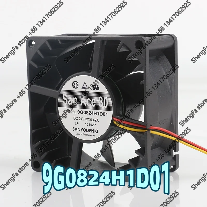 9G0824H1D01 Sanyo San Ace80 5V 12V 48V DC 24V 0.42A AC EC 8038 80X80X38MM 3-wire inverter with cooling fan