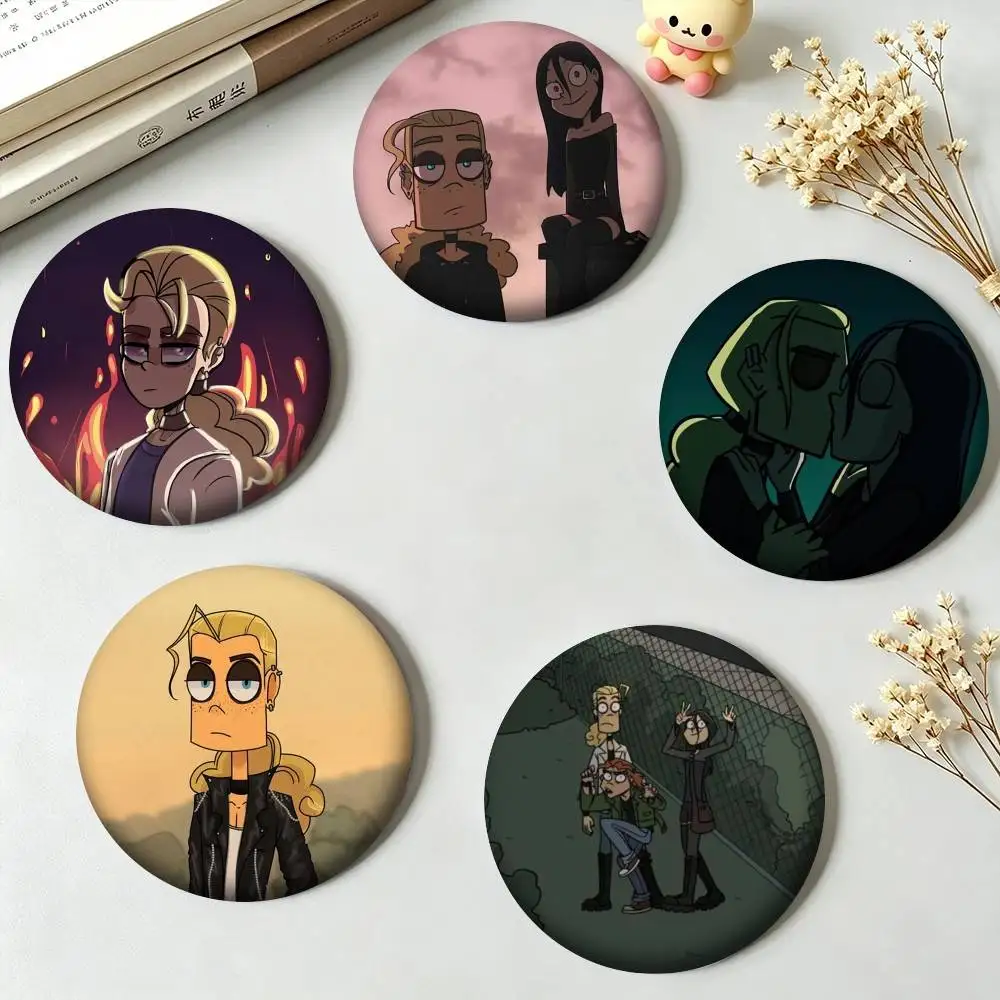 M-Metal Family Biker Mom Vintage Heavy Metal Anime  25mm 32mm 44mm 58mm 75mm Brooches Badges Pins for Accessories Gift