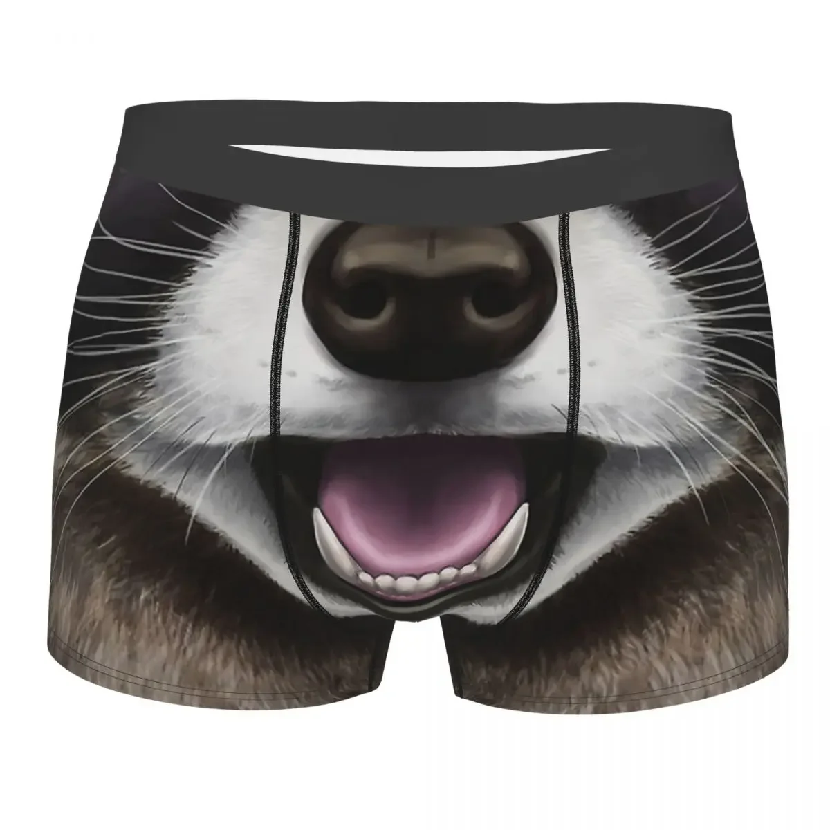 Raccoon Mouth Underpants Breathbale Panties Man Underwear Print Shorts Boxer Briefs