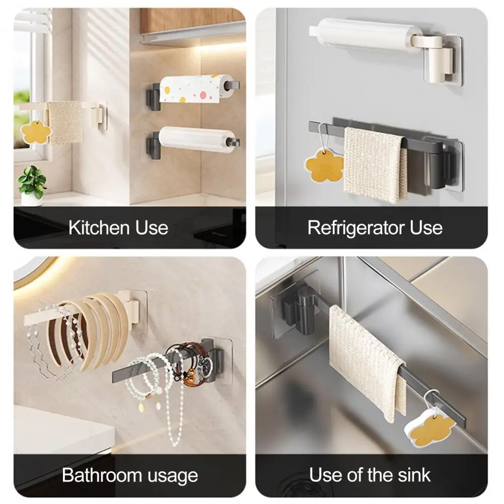 رف مطبخ مرن يدور 360 درجة رف معلق للمطبخ منظم مثبت على الحائط لتخزين الخرق العمودي للصغار #1