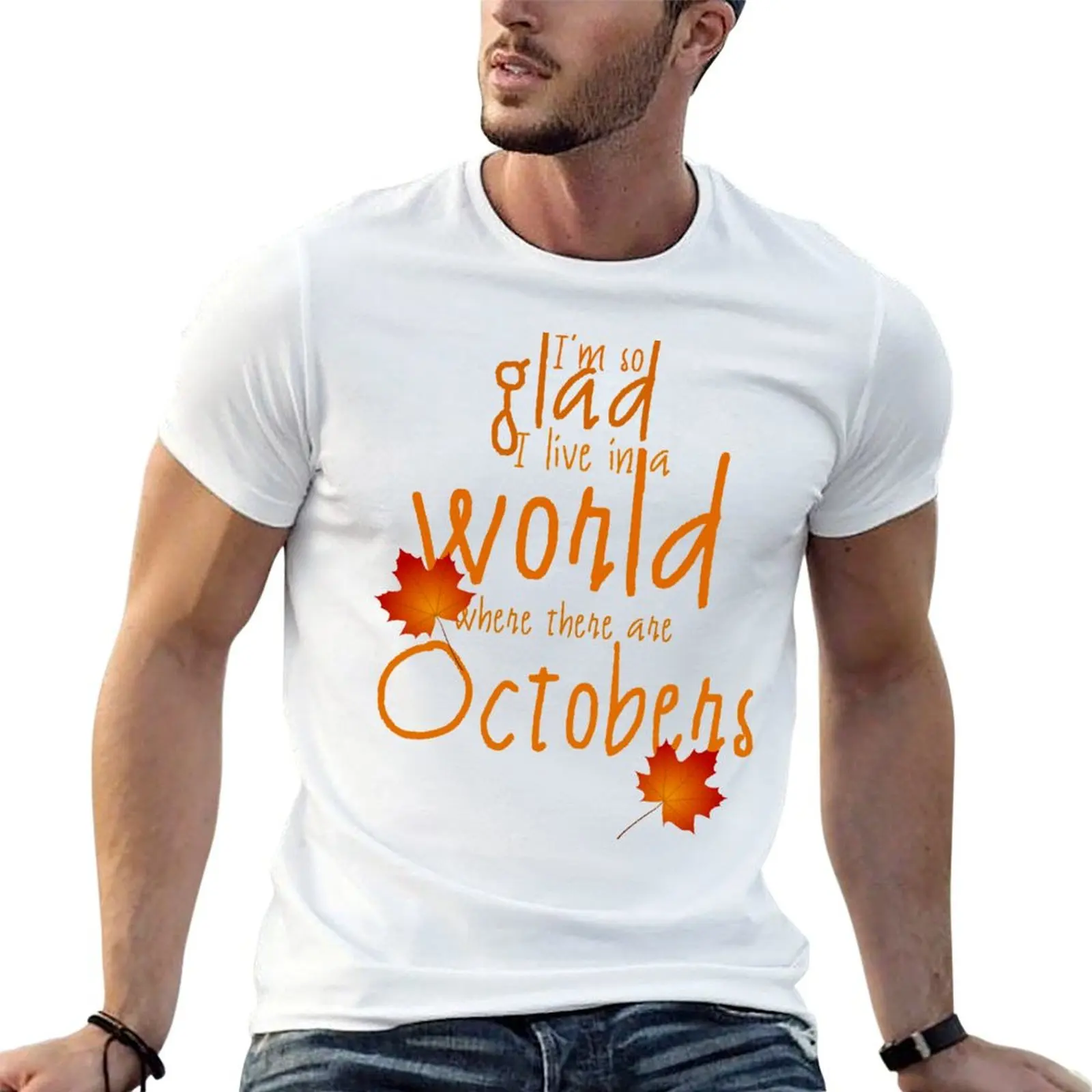 Anne of Green Gables-Inspired Where There Are Octobers T-Shirt anime t shirts summer 2026 Men's clothing