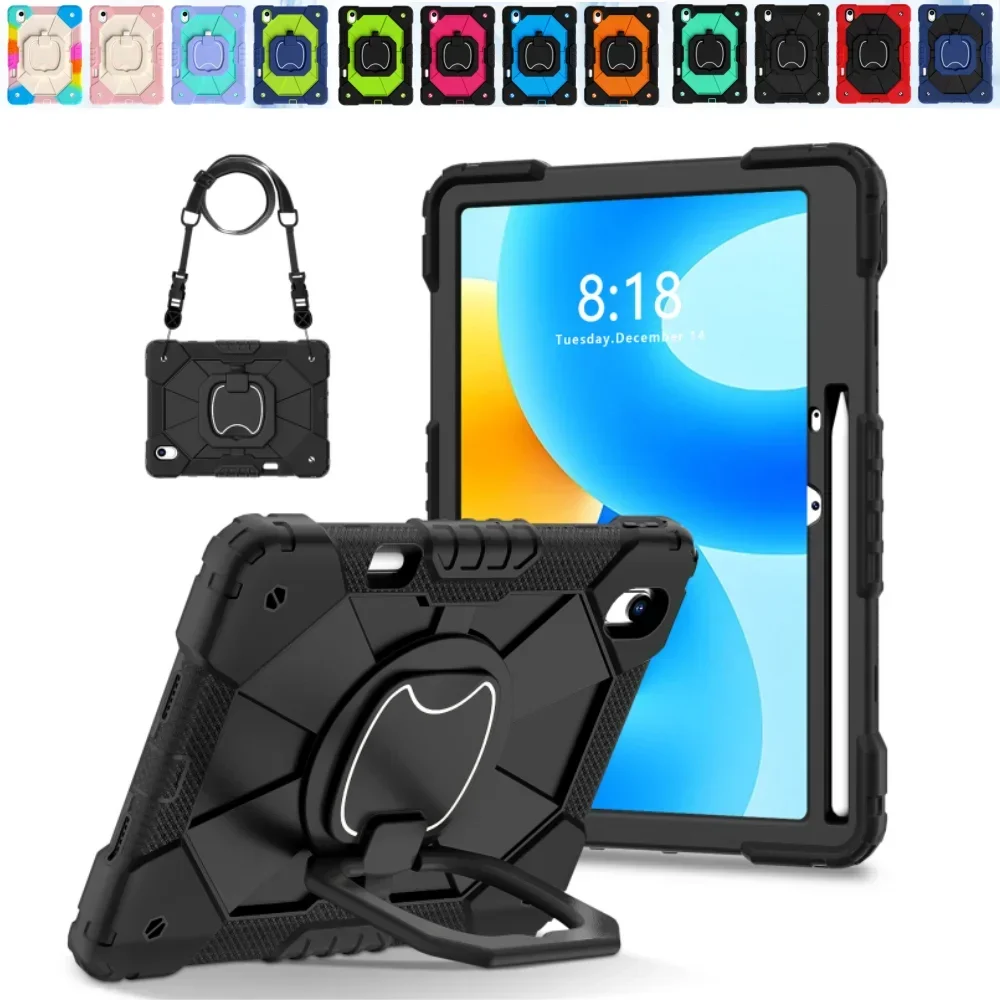 Heavy Protection Case for Huawei Matepad 11.5 Air 11.5 2023 360° Rotating Grip Cover with 180 Adjustable Stand & Shoulder Straps