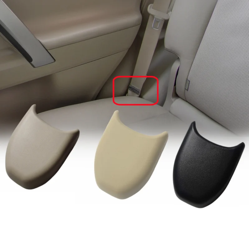 1Pc Beige/Black Seat Belt Lap Belt Outer Anchor Cover Fit For Toyota Prado LC150 2003-2009 2010-2013 2014-2017 2018-2020