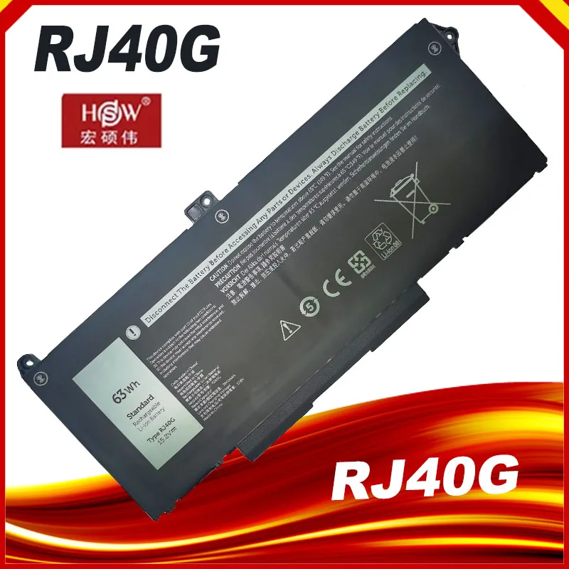 

15.2V 63Wh RJ40G Battery for Dell Latitude 14 5420 15 5520 3560 XPC5H CHKFM FDTCY 9D3YW 758J7 WY9DX M033W 4ICP5/57/79