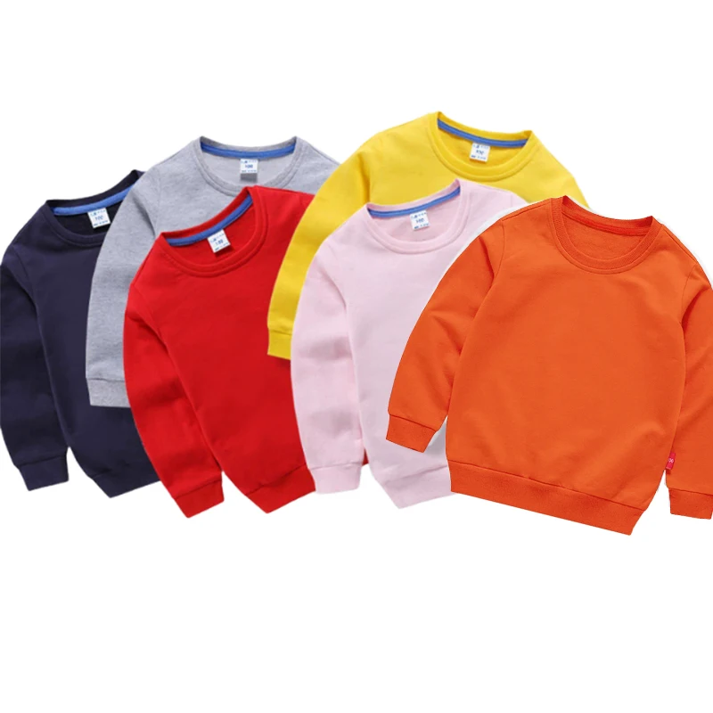 

Autumn Baby Boys Solid Color Clothes 1-10Years Children's Hoodies Sweatshirts Tops Girl Kids Long Sleeves Tshirt Cotton Pullover