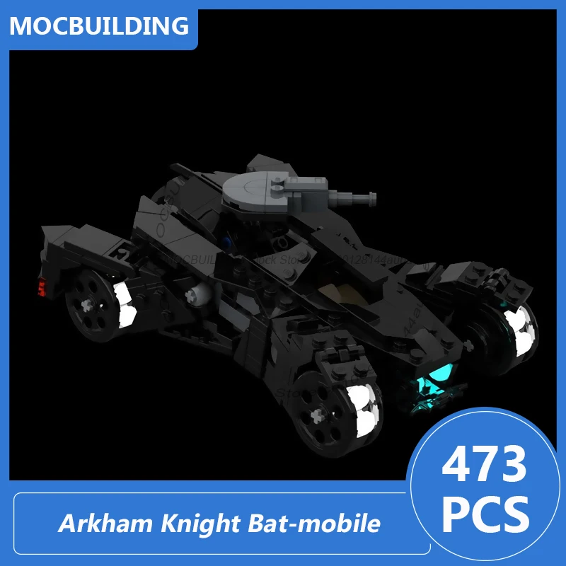 Arkham Knight Bat-mobile Mini Height Scale Model MOC Building Blocks DIY Assemble Bricks Creative Collection Toys Gifts 473PCS