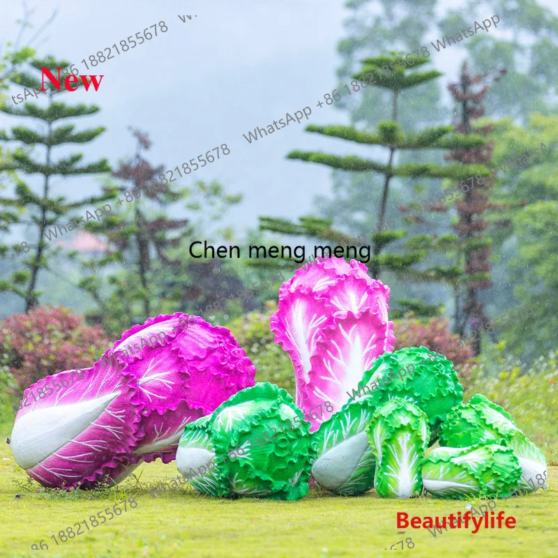 A55 Simulation Cabbage Sculpture Outdoor Sales Department Lawn Park Forest Decoration