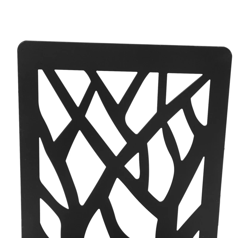 Book Ends For Heavy Books,Book Shelf Holder Home Decorative, Metal Bookends Black 3 Pair,Bookend Supports, Book Stoppers