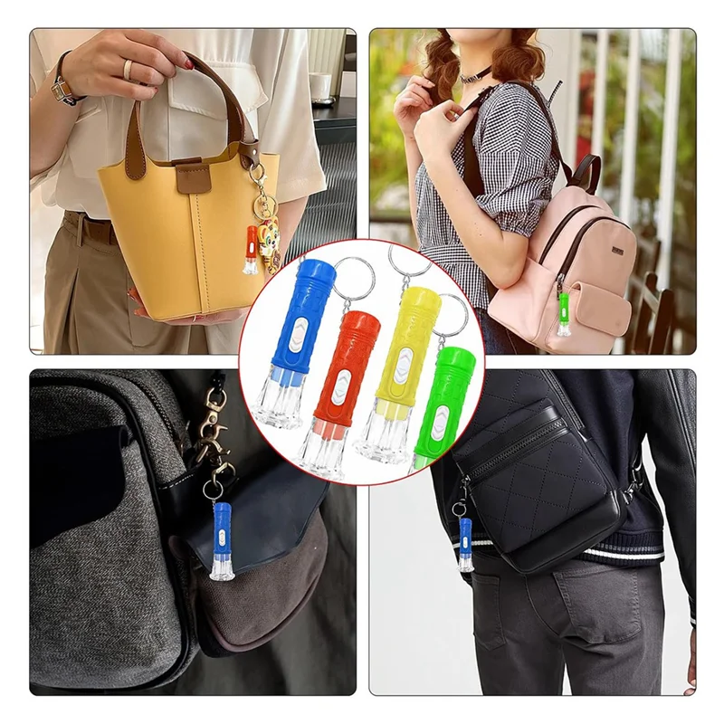 100 шт. мини-фонарик брелок оптом мини-брелок светодиодные маленькие фонарики для детей и взрослых походные принадлежности для кемпинга Home-ABJU