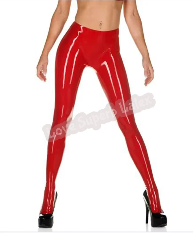 

Sexy Erotic Latex Catsuit Lingerie Women Latex Leggings Tights Pants Spliced Socks with no zip Fetish Uniform Customize