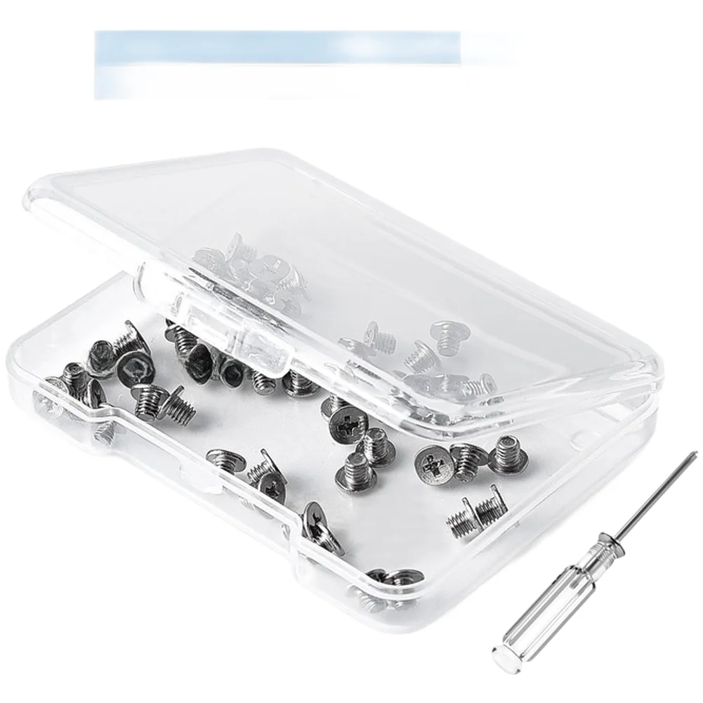 M2 Flat Head Screws Set 50pcs With Transparent Magnetic Screwdriver For PC Assembly Small Hardware Repair Tools Storage Box