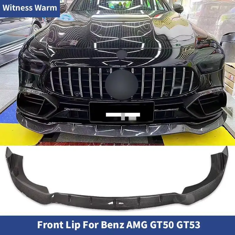 Becquet de kit de carrosserie diffuseur de pare-chocs avant en Fiber de carbone FRP pour Benz Amg Gt 4 portes Gt 50 Gt53