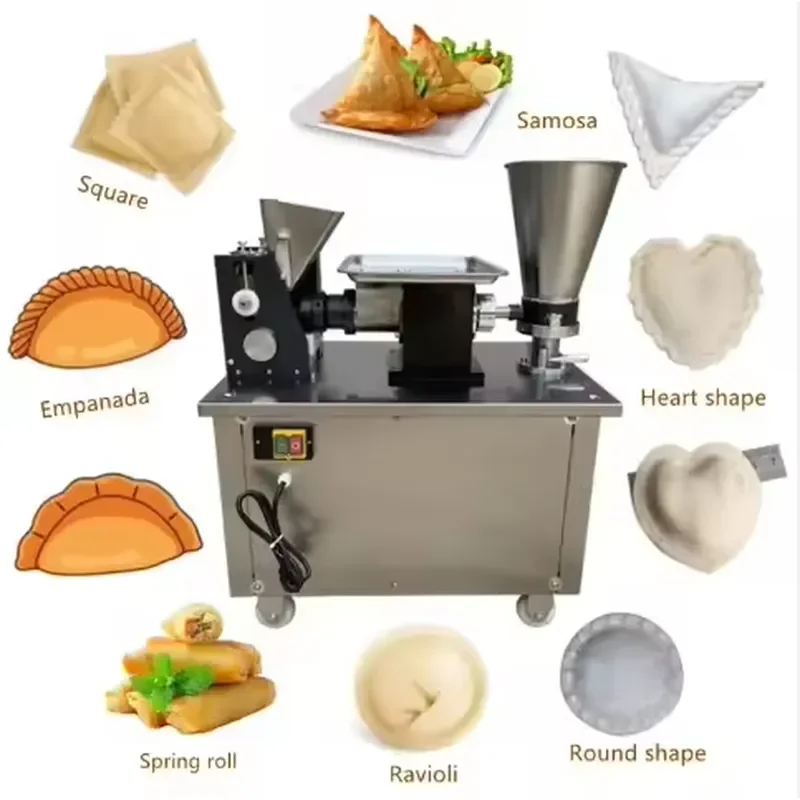 Full Pie Making Machine Automatic Dumpling Empanada Maker Samosa Making Machine Filling Gyoza Making Mini Ravioli Machine