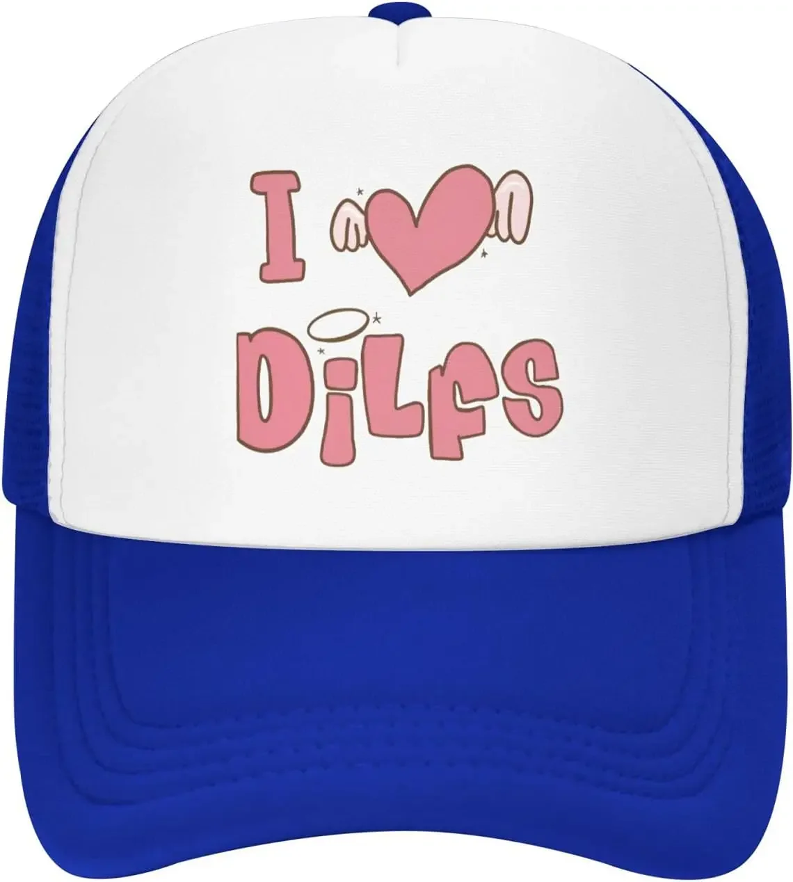 I Love Dilfs Trucker Hat Sports Baseball Cap Casual Hip-Hop Unisex Leisure Adjustable Size