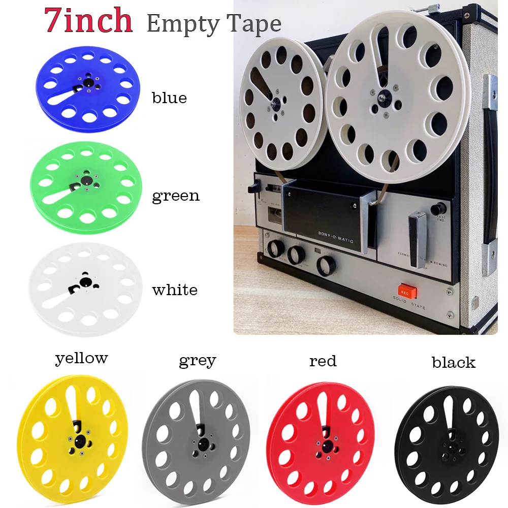 

1/4 7 Inch Empty Tape Reel Plastic Core Nab Opening Reel to Reel Recorder for TEAC/ReVox Studer/BASF/Nagra Black core