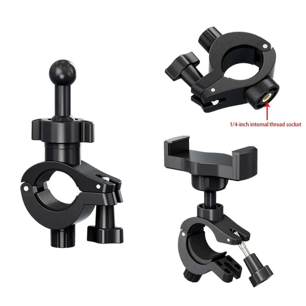 

Universal Round Pipe Clamp Phone Holder 360 Rotating Fixed Clip Round Tube Clamp Phone Stand Phone Bracket Bicycle